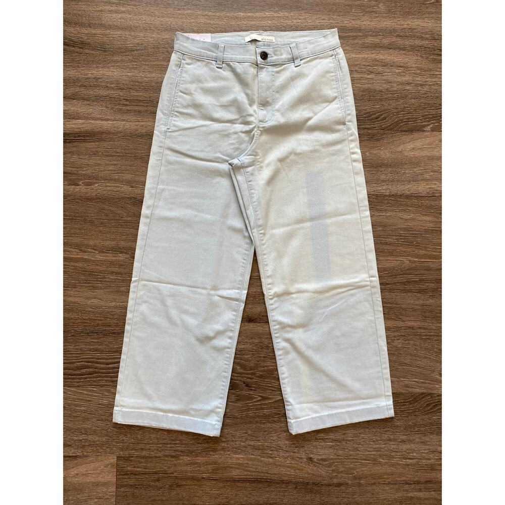 Ella Moss Light Blue High Rise Wide Leg Crop Jeans Pants Size 6 NWT Minimalist